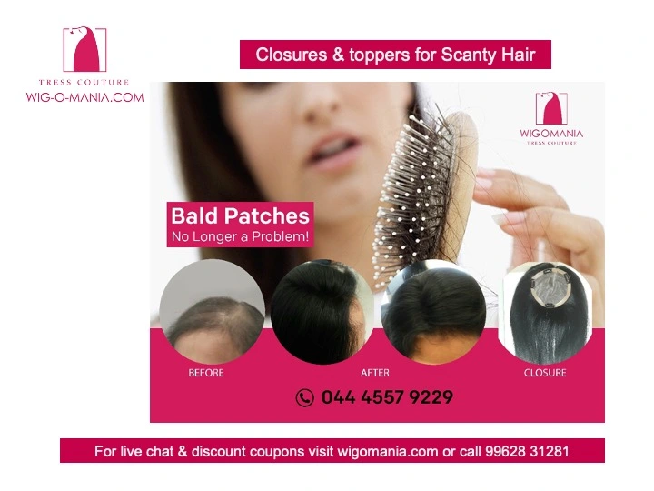 Ladies toupee for bald patches